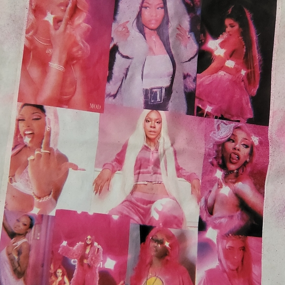 Female Rapper Tie Dye, Color Splatter Custom Tshirt - Medium - Picture 3 of 6